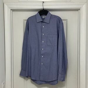 Barneys New York Classic Blue Dress Shirt